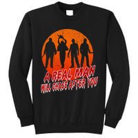 A Real Man Will Chase After You Halloween Horor Movie Retro Sweatshirt