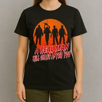 A Real Man Will Chase After You Halloween Horor Movie Retro T-Shirt