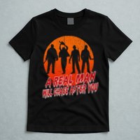 A Real Man Will Chase After You Halloween Horor Movie Retro T-Shirt