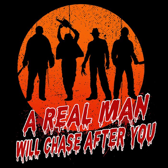 A Real Man Will Chase After You Halloween Horor Movie Retro 16 in Basic Backpack