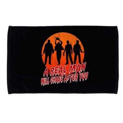 A Real Man Will Chase After You Halloween Horor Movie Retro Microfiber Hand Towel