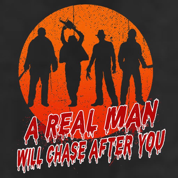 A Real Man Will Chase After You Halloween Horor Movie Retro Microfiber Hand Towel