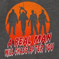 A Real Man Will Chase After You Halloween Horor Movie Retro Vector Backpack