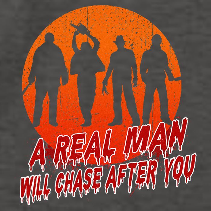 A Real Man Will Chase After You Halloween Horor Movie Retro Vector Backpack