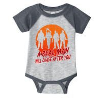 A Real Man Will Chase After You Halloween Horor Movie Retro Infant Baby Jersey Bodysuit
