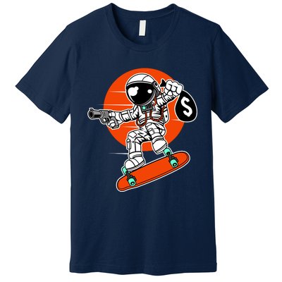 Astronaut Robbin Money Premium T-Shirt