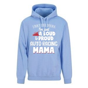 Auto Racing Mom Design Gift Loud And Proud Mama! Gift Unisex Surf Hoodie