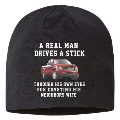 A Real Man Drives A Stick Through His Own Eyes For Coveting His Neighbors Wife Sustainable Beanie