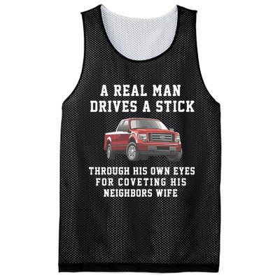 A Real Man Drives A Stick Through His Own Eyes For Coveting His Neighbors Wife Mesh Reversible Basketball Jersey Tank