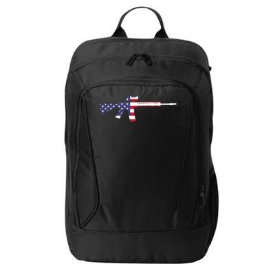 America Rifle MURICA Libertarian Conservative Gun USA Flag City Backpack