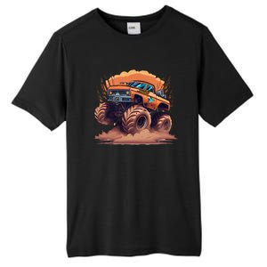 Awesome Retro Monster Truck Art 80S Graphic Design Gift Tall Fusion ChromaSoft Performance T-Shirt