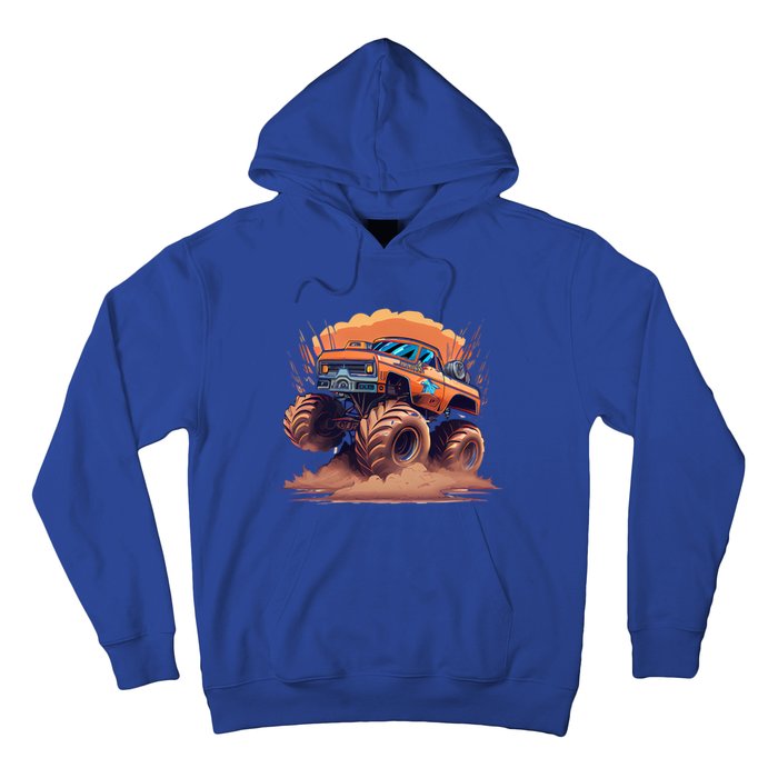 Awesome Retro Monster Truck Art 80S Graphic Design Gift Hoodie