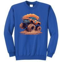 Awesome Retro Monster Truck Art 80S Graphic Design Gift Sweatshirt