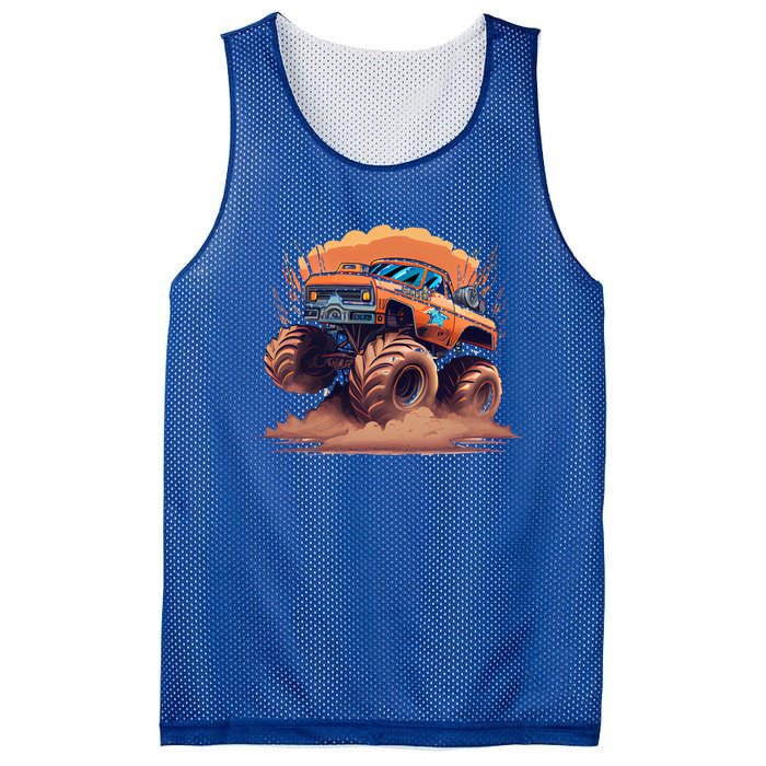 Awesome Retro Monster Truck Art 80S Graphic Design Gift Mesh Reversible Basketball Jersey Tank