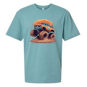 Awesome Retro Monster Truck Art 80S Graphic Design Gift Sueded Cloud Jersey T-Shirt