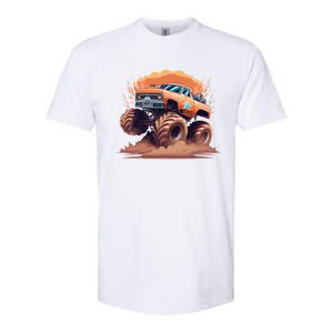 Awesome Retro Monster Truck Art 80S Graphic Design Gift Softstyle CVC T-Shirt