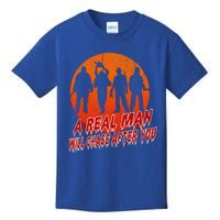 A Real Man Will Chase After You Halloween Horor Movie Retro Kids T-Shirt