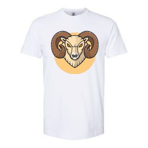 Angry Ram Mascot Cartoon Icon Illustration Softstyle® CVC T-Shirt