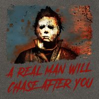 A Real Man Will Chase After You Horror Character Halloween Killer Cotton Canvas Backpack