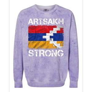 Armenia Flag Artsakh Strong Protest Colorblast Crewneck Sweatshirt