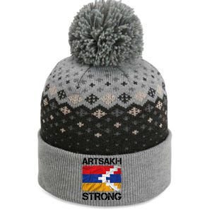 Armenia Flag Artsakh Strong Protest The Baniff Cuffed Pom Beanie