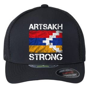 Armenia Flag Artsakh Strong Protest Flexfit Unipanel Trucker Cap