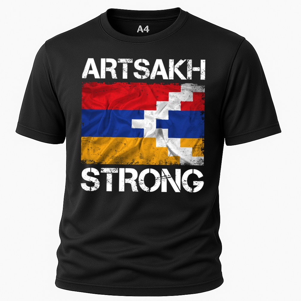 Armenia Flag Artsakh Strong Protest Cooling Performance Crew T-Shirt