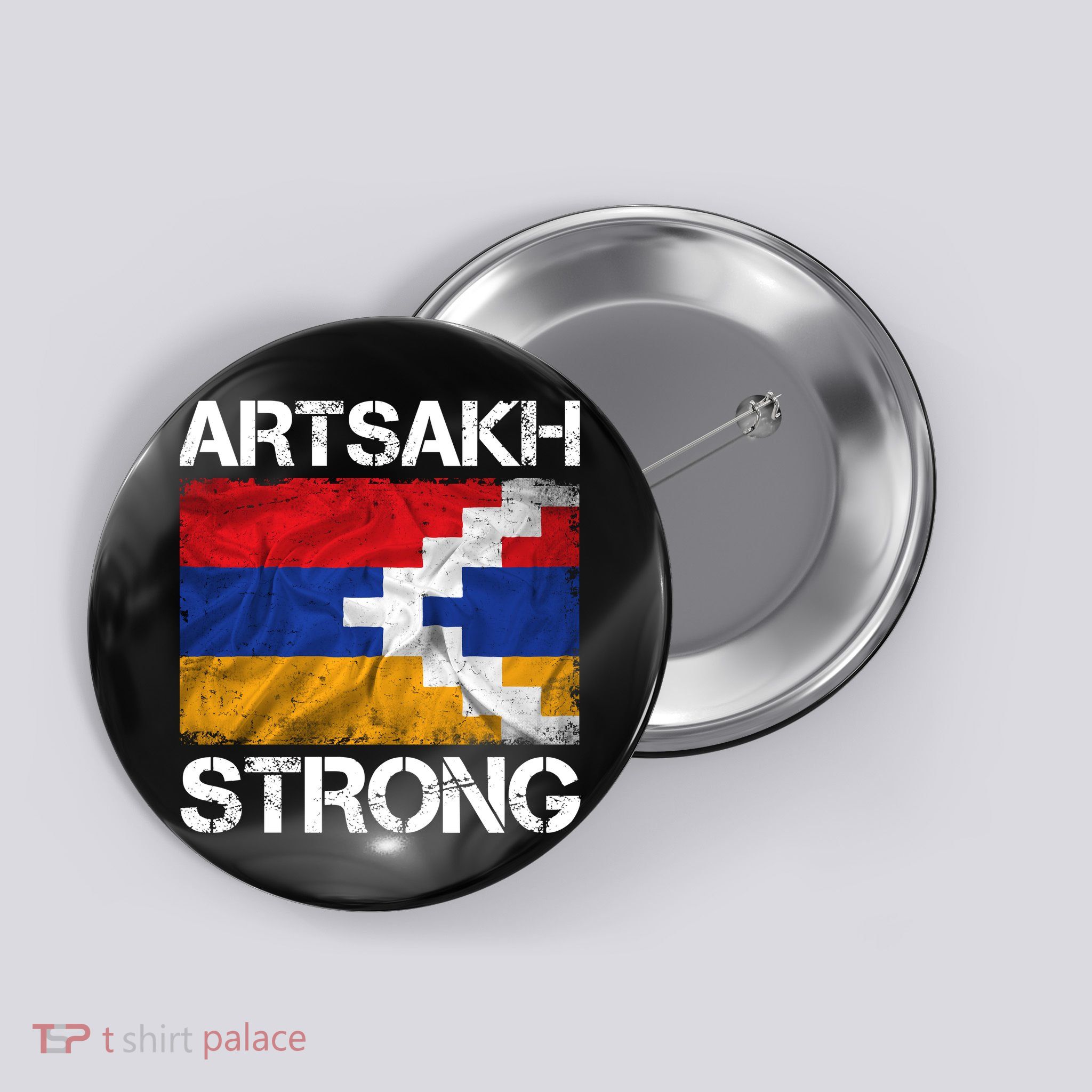 Armenia Flag Artsakh Strong Protest Button