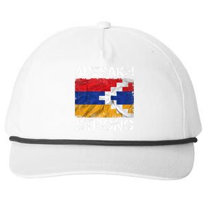 Armenia Flag Artsakh Strong Protest Snapback Five-Panel Rope Hat