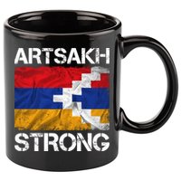 Armenia Flag Artsakh Strong Protest 11oz C Handle Ceramic Mug
