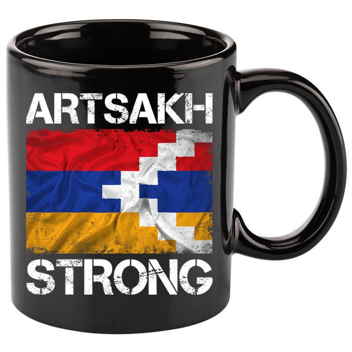 Armenia Flag Artsakh Strong Protest 11oz C Handle Ceramic Mug