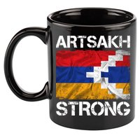 Armenia Flag Artsakh Strong Protest 11oz C Handle Ceramic Mug
