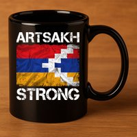 Armenia Flag Artsakh Strong Protest 11oz C Handle Ceramic Mug
