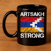 Armenia Flag Artsakh Strong Protest 11oz C Handle Ceramic Mug