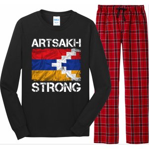 Armenia Flag Artsakh Strong Protest Long Sleeve Pajama Set