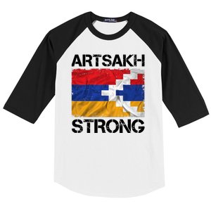 Armenia Flag Artsakh Strong Protest Baseball Sleeve Shirt