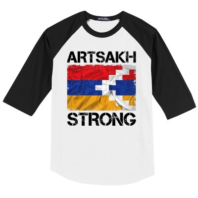 Armenia Flag Artsakh Strong Protest Baseball Sleeve Shirt