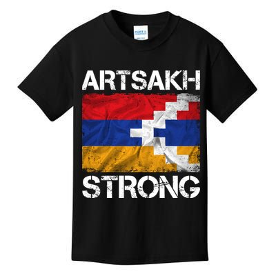 Armenia Flag Artsakh Strong Protest Kids T-Shirt