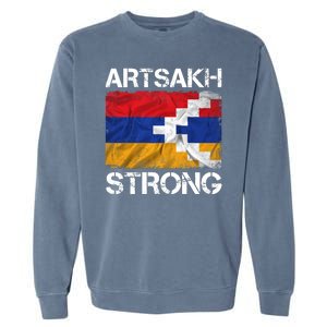 Armenia Flag Artsakh Strong Protest Garment-Dyed Sweatshirt