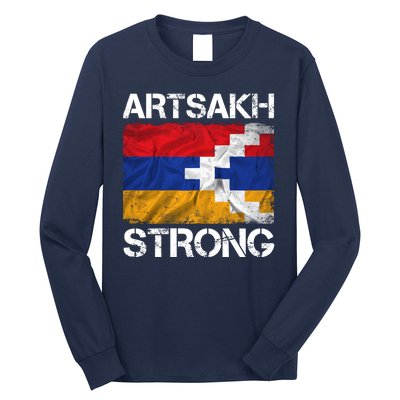 Armenia Flag Artsakh Strong Protest Long Sleeve Shirt