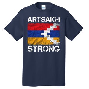 Armenia Flag Artsakh Strong Protest Tall T-Shirt