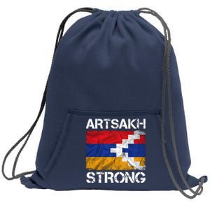 Armenia Flag Artsakh Strong Protest Sweatshirt Cinch Pack Bag