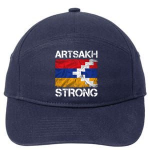 Armenia Flag Artsakh Strong Protest 7-Panel Snapback Hat