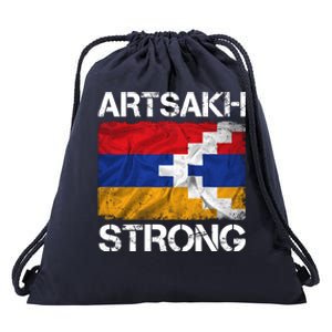 Armenia Flag Artsakh Strong Protest Drawstring Bag