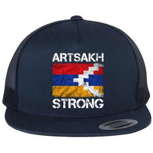 Armenia Flag Artsakh Strong Protest Flat Bill Trucker Hat