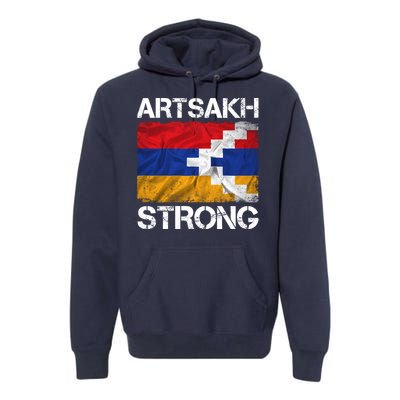 Armenia Flag Artsakh Strong Protest Premium Hoodie