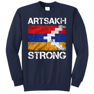 Armenia Flag Artsakh Strong Protest Tall Sweatshirt