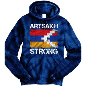 Armenia Flag Artsakh Strong Protest Tie Dye Hoodie