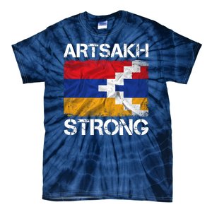 Armenia Flag Artsakh Strong Protest Tie-Dye T-Shirt