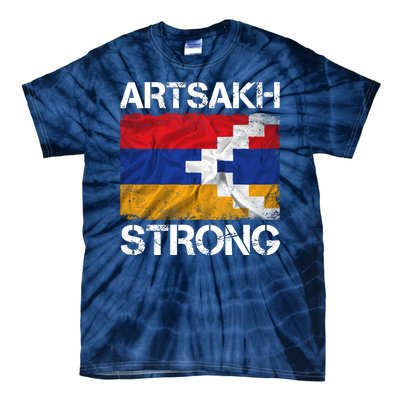 Armenia Flag Artsakh Strong Protest Tie-Dye T-Shirt